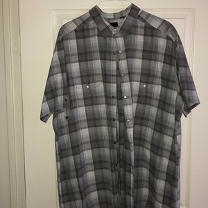 Plaid button down shirt